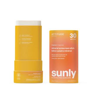 Attitude Sunly Plasticvrije Minerale Zonnebrand Stick SPF 30 Tropical