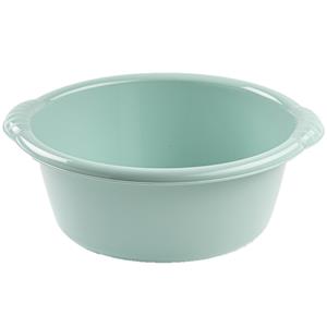 PlasticForte Set van 2x stuks kunststof teiltjes/afwasbakken rond 6 liter mintgroen -
