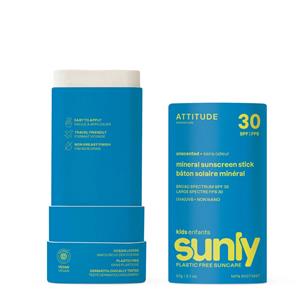 Attitude Plasticvrije Minerale Zonnebrand Stick Kinderen SPF 30 Parfumvrij