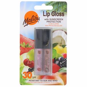 Malibu 2stuks Lip Gloss Spf 30 Coconut & Strawberry