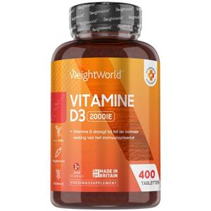 WeightWorld Vitamine D3 - 2000 IE - 400 tabletten