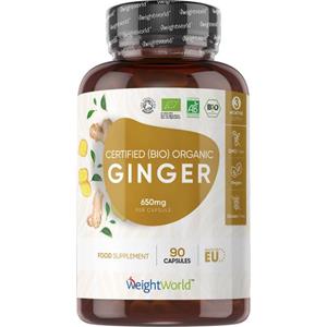 WeightWorld Biologische Gember capsules - 650mg - 90 capsules