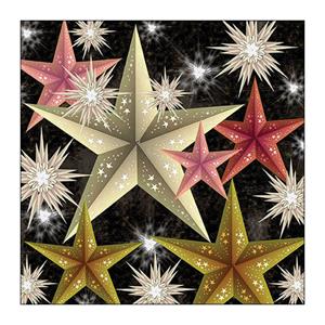 Ambiente kerst thema servetten - 20x - 33 x 33 cm - kerststerren print -