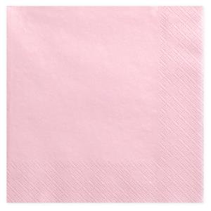 PartyDeco 20x Papieren tafel servetten roze 33 x 33 cm -