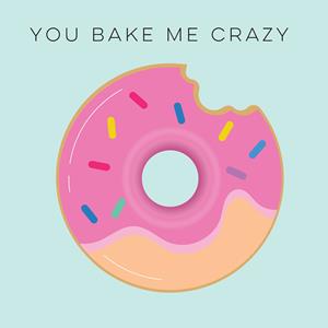 Paperdesign Servetten - 20x - You Bake me Crazy - donut - 33 x 33 cm - 3-laags papier - diner/lunch -