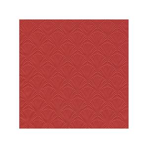 Ihr 16x Luxe 3-laags servetten met patroon helder rood 33 x 33 cm -