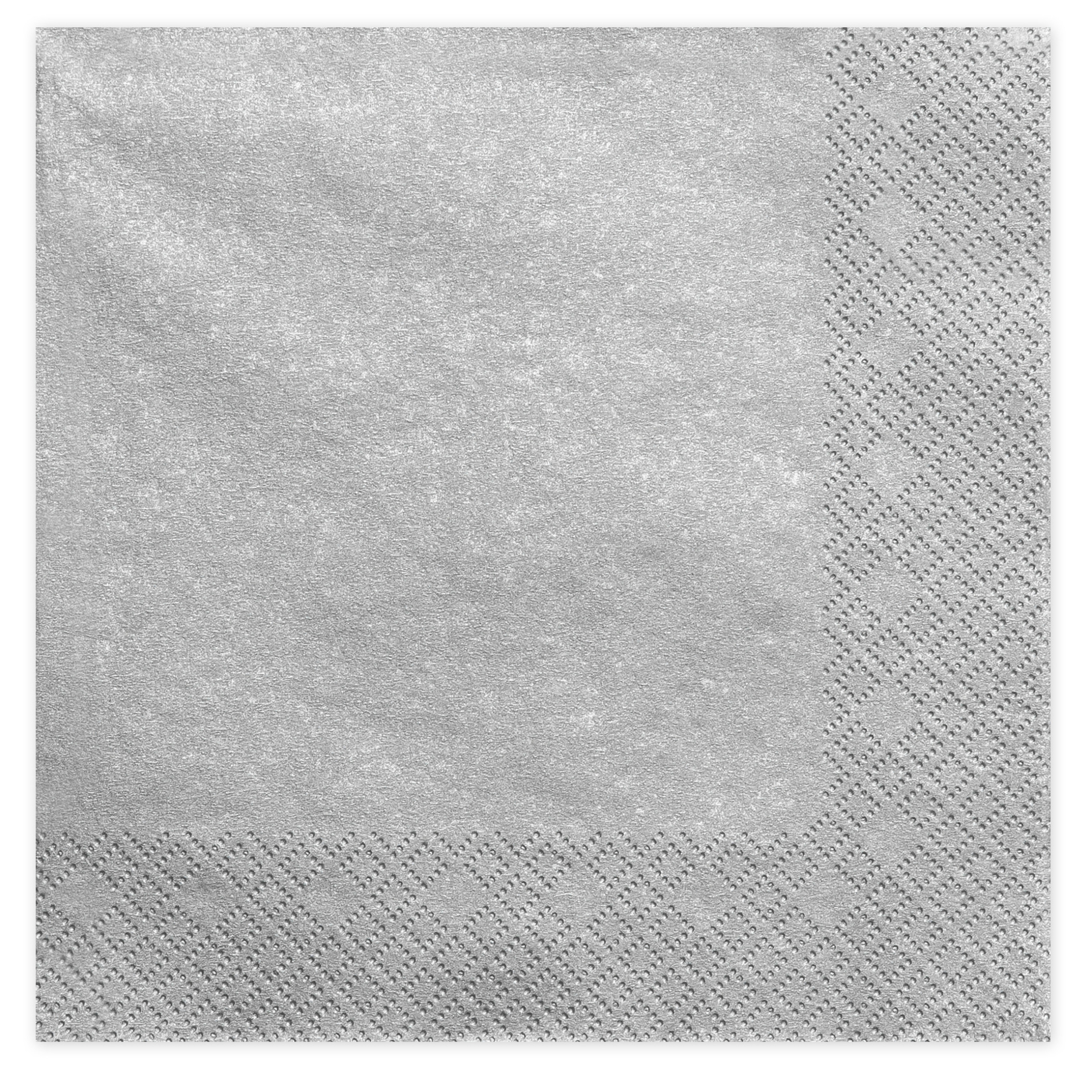 PartyDeco 20x Papieren tafel servetten zilver gekleurd x cm -