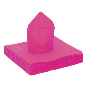 Santex feest servetten fuchsia roze - 25x stuks - x cm -