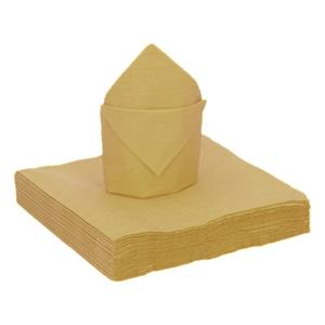 Santex feest servetten goud - 20x stuks - x cm -