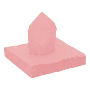 Santex feest servetten roze - 25x stuks - x cm -