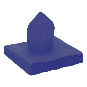 Santex 20x stuks feest servetten kobalt blauw - x cm - papier -