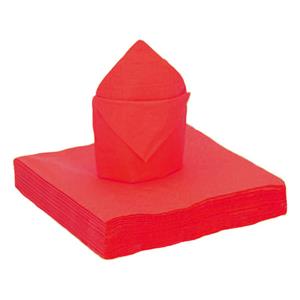 Santex 20x stuks feest servetten rood - x cm - papier -