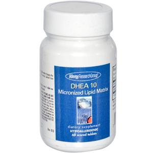Allergy Research Group DHEA 10 Micronized Lipid Matrix 60 Scored Tablets - 