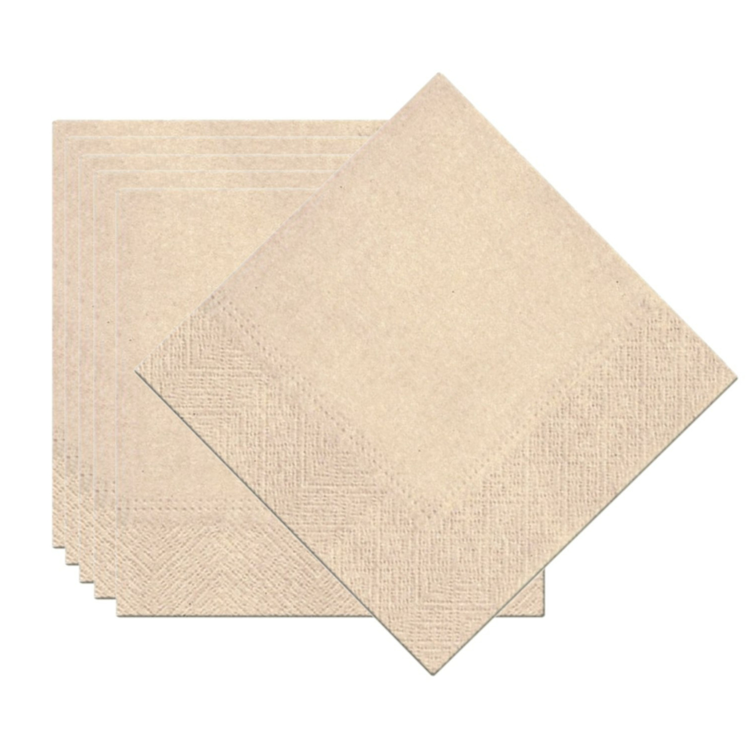 Chaks Feest servetten taupe/beige - 20x - papier - 25 x 25 cm -