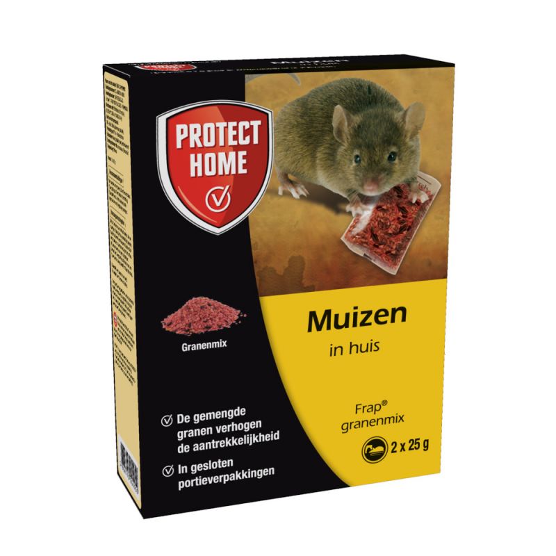 Protect Home Frap Granenmix - Muizengif - doos - 2x25 gram