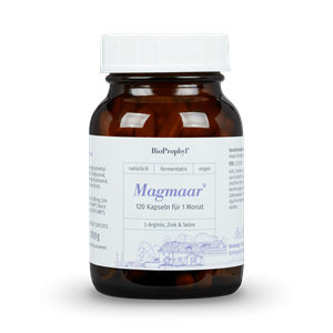 BioProphyl Magma 120 vegetarische capsules met 750 mg L-Arginine Basis en de sporenelementen zink en selenium