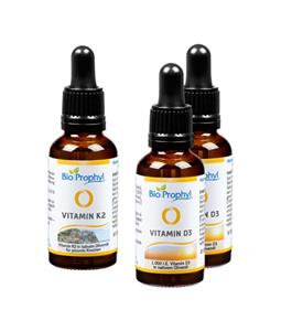 BioProphyl Vitamine D3 K2 Voordeelpakket 2 x Vitamine D3 druppels + 1 x Vitamine K2 druppels