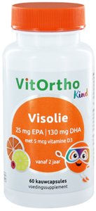 Vitortho Visolie 25 mg epa - 130mg dha kind 60 kauwcapsules