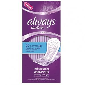 Always Dailies Verse Pantyliners Normaal 20 st