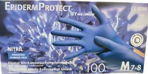 EpidermProtect Nitriel onderzoekhandschoen poedervrij m blauw 100st