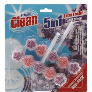 At Home Clean toiletblok - 5 in 1 lavendel 2x45gr