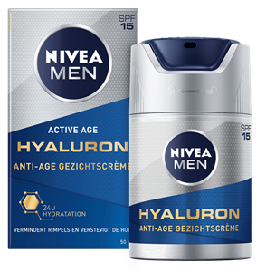 1+1 gratis: Nivea Men Anti-Age Hyaluron Gezichtcrème SPF 15 50 ml
