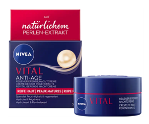 1+1 gratis: Nivea Vital Anti-Rimpel Herstellende Nachtcreme 50 ml