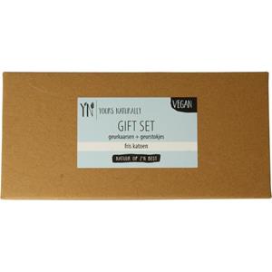 Yours naturally Giftset 2 geurkaars & 1x geurstokjes fris katoen 1 Set