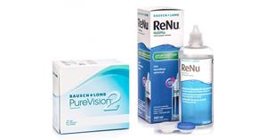 PureVision 2 (6 Linsen) + Solunate Multi-Purpose 400 ml mit Behälter