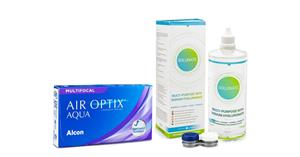 Air Optix Aqua Multifocal (6 lenzen) + Solunate Multi-Purpose 400 ml met lenzendoosje
