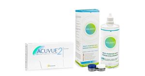 Acuvue 2 (6 lenzen) + Solunate Multi-Purpose 400 ml met lenzendoosje