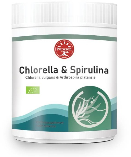 Purason Chlorella en Spirulina tabletten Bio biologisch