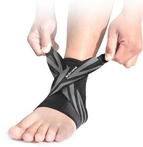 Bodyvine Ultradunne Sport Enkelbandage - L