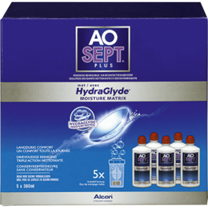 AOSept Plus HydraGlyde 6 maanden (5x360ml)