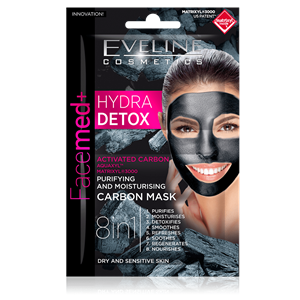 Eveline Facemed+ Hydra Detox Carbon Mask Dry & Sensitive Skin 2 x 5 ml