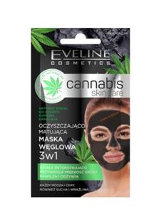 Eveline Cannabis Skin Care 3in1 Charcoal Mask 7 ml