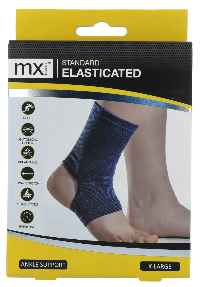 MX Health Standard Elasticated Ankle Support XL