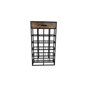 HSM Collection HSM -  -Wijnrek 20 Flessen - 46x21x85 - Naturel|zwart -
