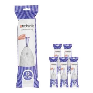 Brabantia Type D PerfectFit Jaarverpakking Afvalzak 15-20 Liter - 120 Stuks