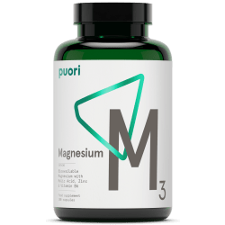 Puori M3 Magnesium Complex (120 capsules) Mineralen magnesium zink Vitamin B6