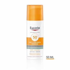 Eucerin Oil Control Dry Touch Gel Creeam Tinted SPF50+ Light 50 ml