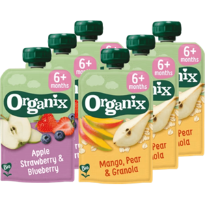 Jumbo rganix Knijpfruit 6+m 2 Smaken Pakket 6 stuks bij 