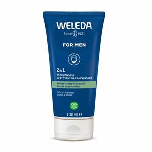 Weleda Men 2 in1 reinigingsgel gezicht en baard 100ML