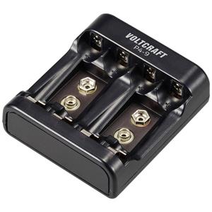 VOLTCRAFT P4-9 Rundzellen-Ladegerät NiMH Micro (AAA), Mignon (AA), 9V Block