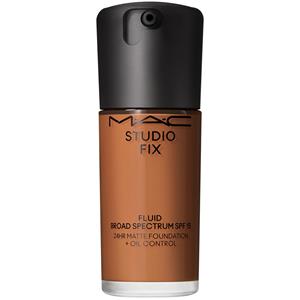 M.a.c Matte Dekking Naturel Langhoudend  - Studio Fix Fluid  Foundation Matte Dekking - Naturel & Langhoudend NW43