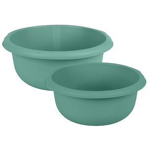 Urban Living Afwasteilen set - kunststof - 10/15 Liter - groen - teiltjes -