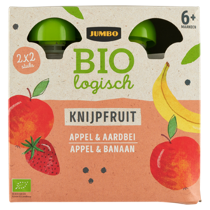 JUMBO umbo Biologisch Knijpfruit 6+ Maanden 4 x 90g