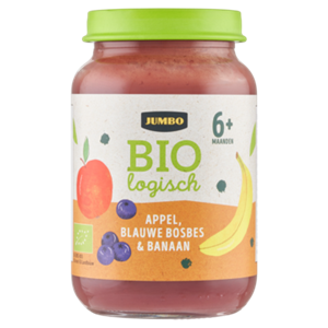JUMBO umbo Babyvoeding Biologisch Appel, Blauwe Bosbes & Banaan 6+ Maanden 190g