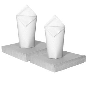 Givi Italia Feest servetten - 100x - wit - 2 laags - 33 x 33 cm -