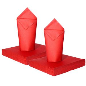 Givi Italia Feest servetten - 32x - rood - 3 laags - 33 x 33 cm -
